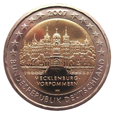 2 euros conmemorativa Castillo de Schwerin
